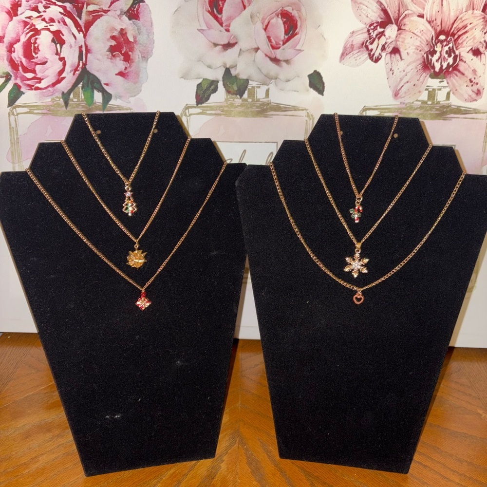 Holiday Gold Tone Necklaces
